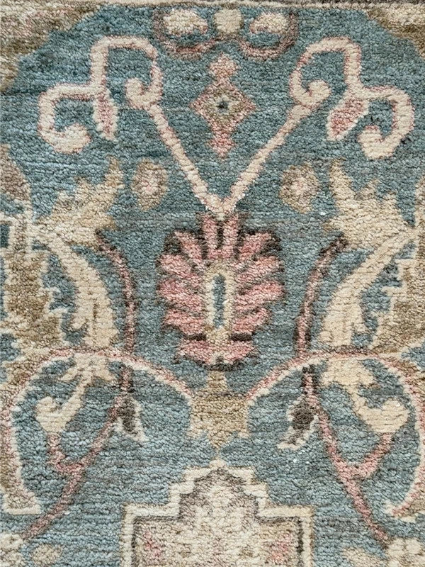 Large Hand Knotted Wool Rug 241x151cm Muted Ziegler Chobi Style — photograph 4