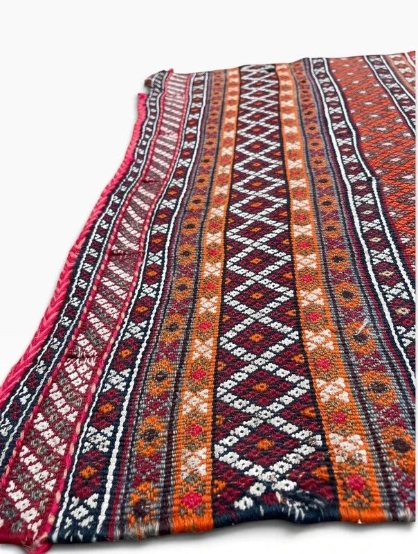 Vintage Persian Tribal Kilim Jajim Rug Handwoven Wool 136 x 72 cm — photograph 2