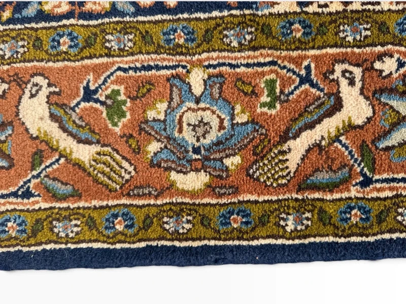 Persian Hand Knotted Wool Rug 164x105cm Vintage Oriental Floral Bird Carpet — photograph 12