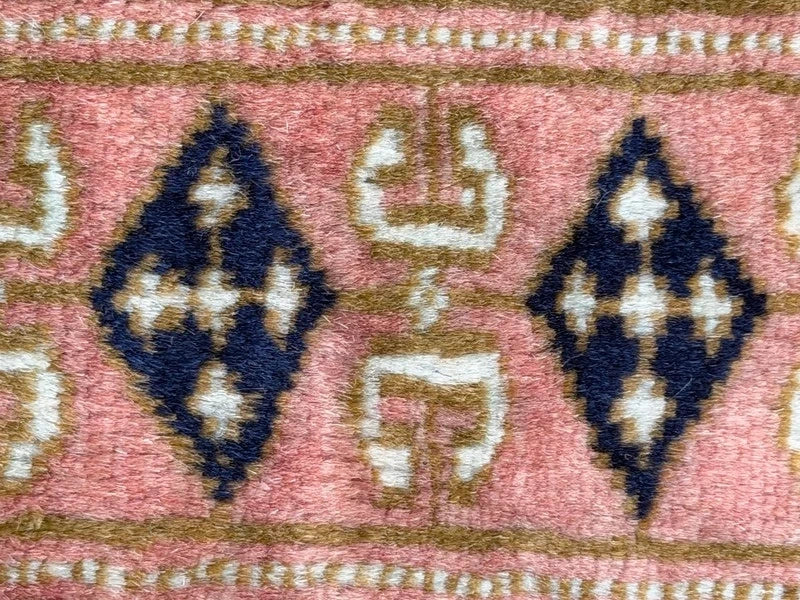 Hand Knotted Bokhara Rug 163x94cm Pink Salmon Oriental Wool Rug — photograph 9