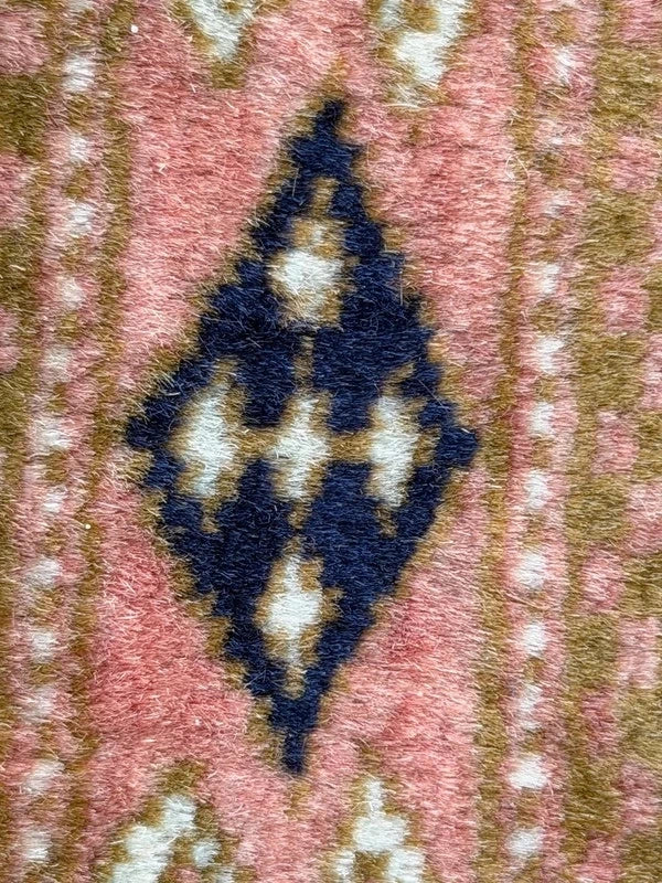 Hand Knotted Bokhara Rug 163x94cm Pink Salmon Oriental Wool Rug — photograph 12
