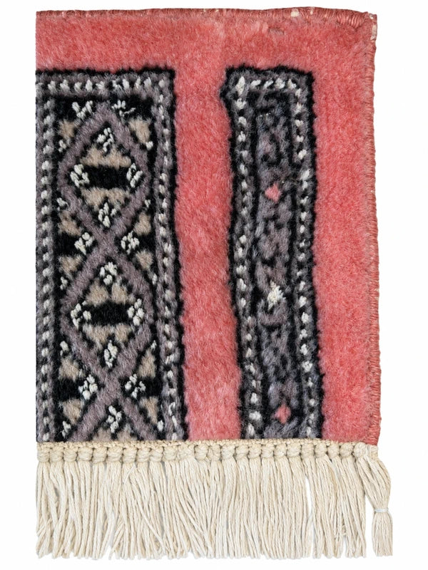 Vintage Hand Knotted 100% Wool Pakistan Rug 193 x 131 cm Pink — photograph 8
