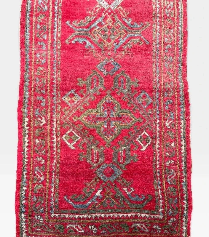 Vintage Eastern Anatolian Turkish Hand-Knotted Wool Runner Rug 351 x 91 cm — photograph 6