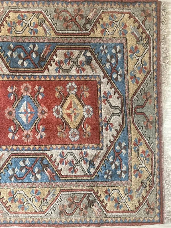 Handmade Turkish Milas Wool Rug 191 x 120 cm Vintage Style Anatolian Carpet — photograph 10