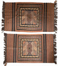Pair of Handmade Flatweave Tribal Mats Rugs 132 x 78 cm & 125 x 75 cm — photograph 1