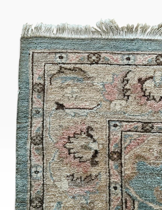 Large Hand Knotted Wool Rug 241x151cm Muted Ziegler Chobi Style — photograph 11