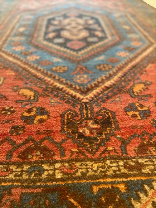 Authentic Hand Knotted Persian Hamadan Rug 125 × 195 cm | Vintage Wool Carpet — photograph 2