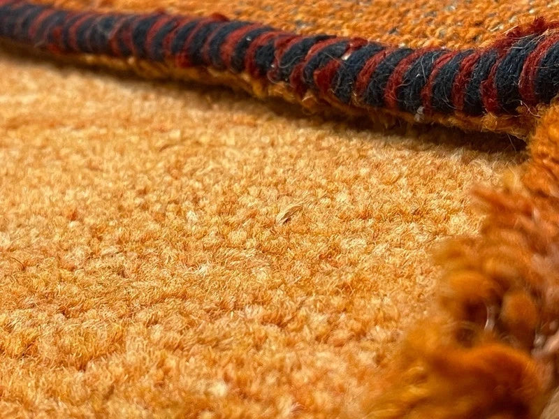Hand‑knotted 100% wool runner 8ft (244x81cm) terracotta/rust — photograph 10