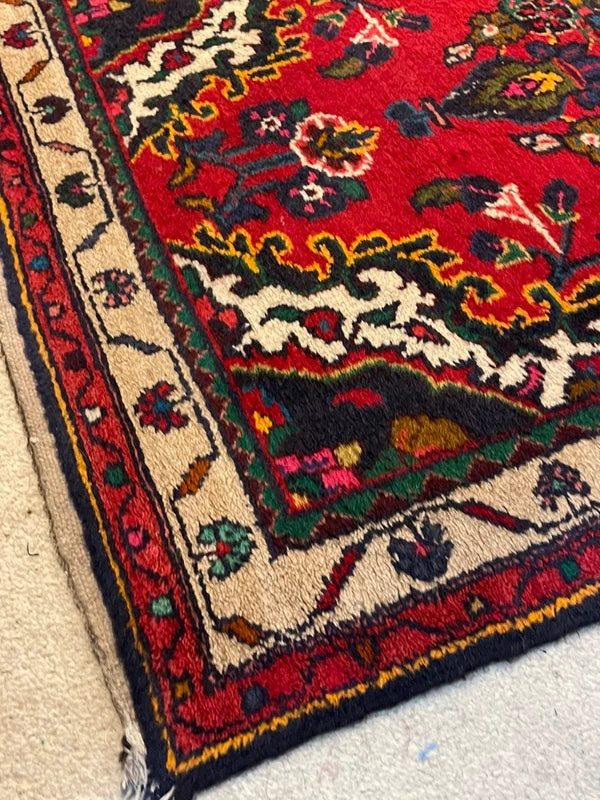 Vintage Persian Hand-Knotted Wool Runner Rug 301 x 83 cm — photograph 12