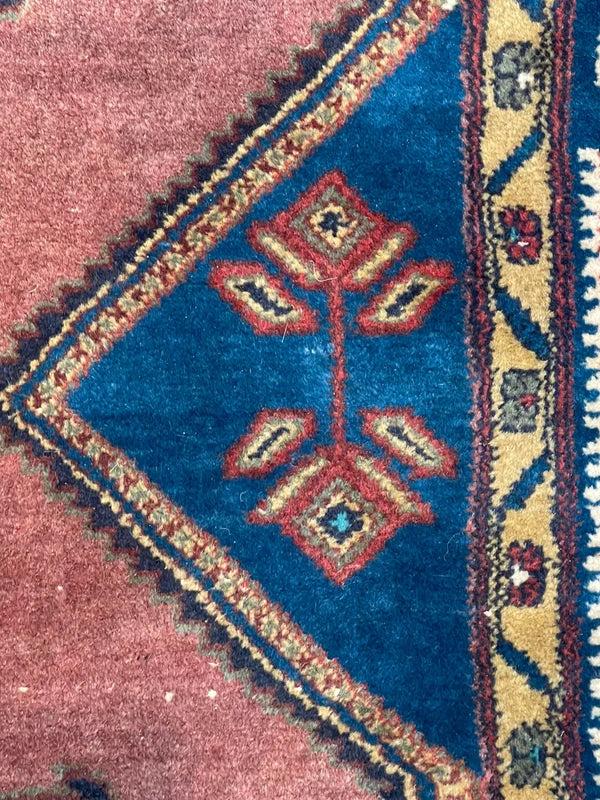 Vintage hand knotted wool tribal rug 227 x 150 cm Kazak Caucasian style — photograph 12