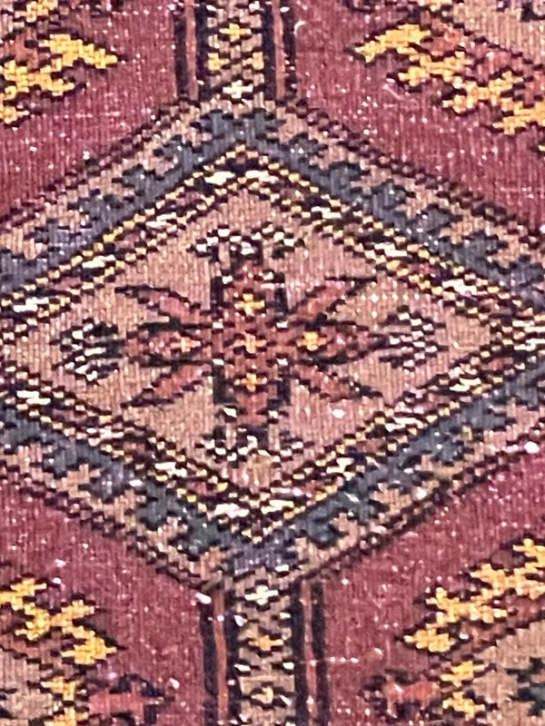 Bokhara Style Rug 154x93cm – Red Gul Pattern – Fringed — photograph 15