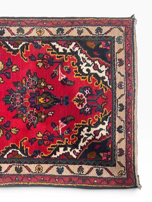 Vintage Persian Hand-Knotted Wool Runner Rug 301 x 83 cm — photograph 15