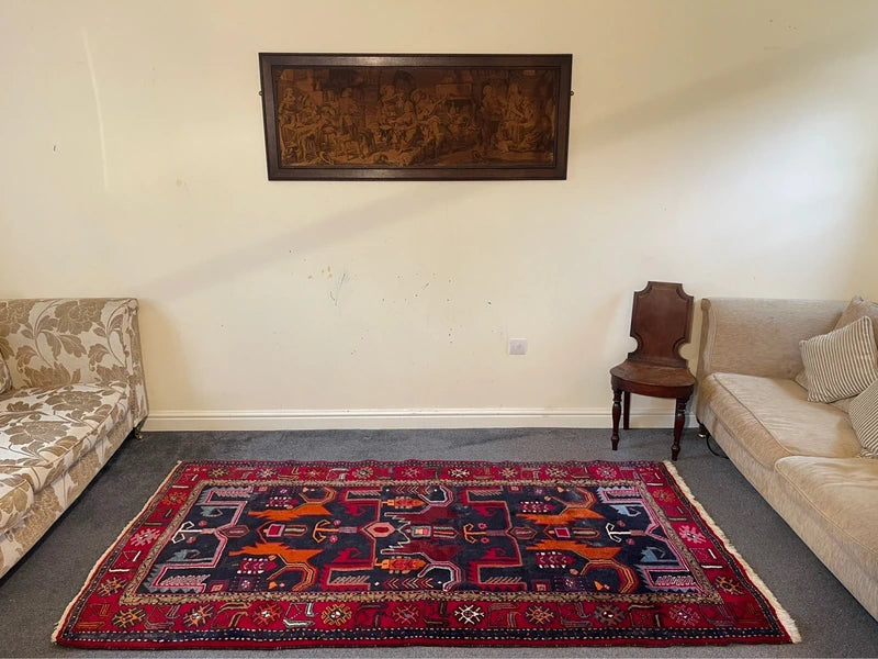 Vintage Persian Hamadan Rug – 140 x 200 cm — photograph 10