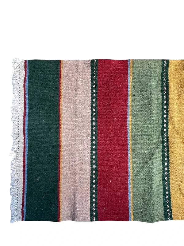 Vintage Handwoven Kilim Runner 203 × 56 cm | Wool Hallway Runner | Striped Flatweave Rug — photograph 9
