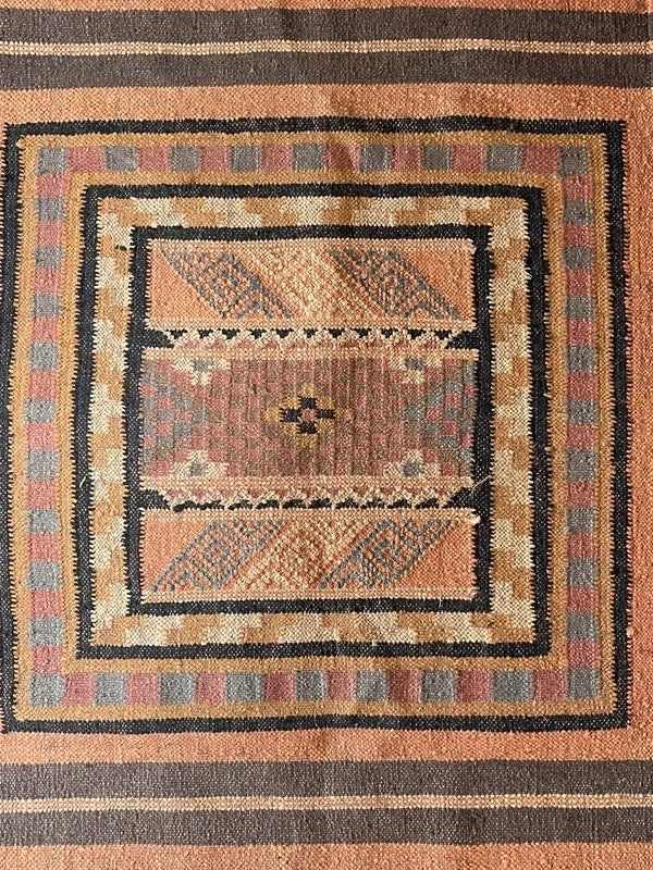 Pair of Handmade Flatweave Tribal Mats Rugs 132 x 78 cm & 125 x 75 cm — photograph 6
