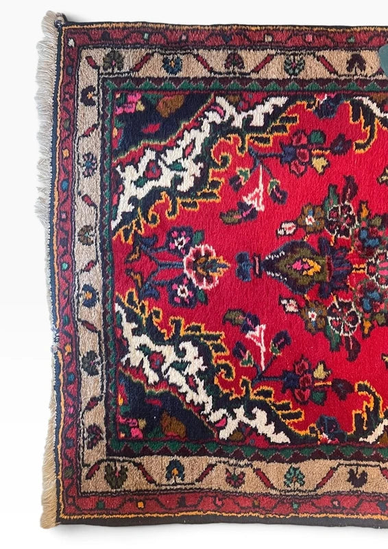 Vintage Persian Hand-Knotted Wool Runner Rug 301 x 83 cm — photograph 17