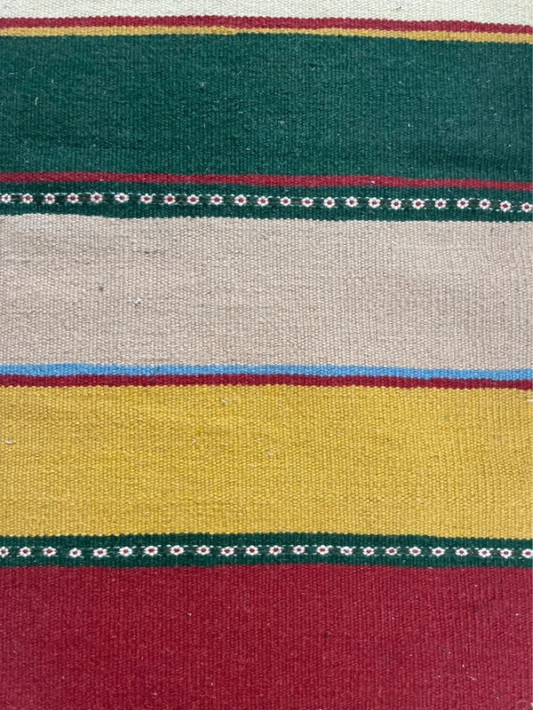 Vintage Handwoven Kilim Runner 203 × 56 cm | Wool Hallway Runner | Striped Flatweave Rug — photograph 6