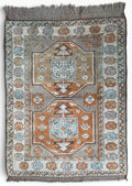 Vintage Hand Knotted Wool Rug 195x133cm – Kazak Caucasian Style — photograph 1