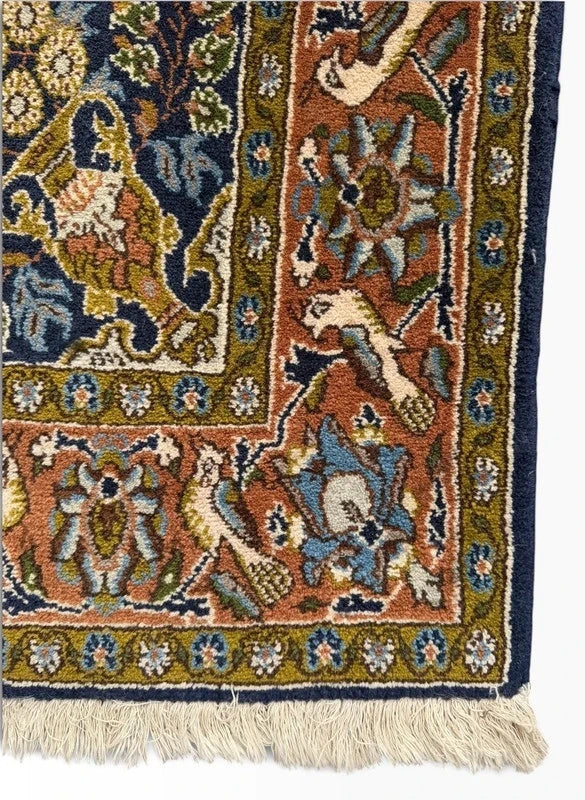 Persian Hand Knotted Wool Rug 164x105cm Vintage Oriental Floral Bird Carpet — photograph 5