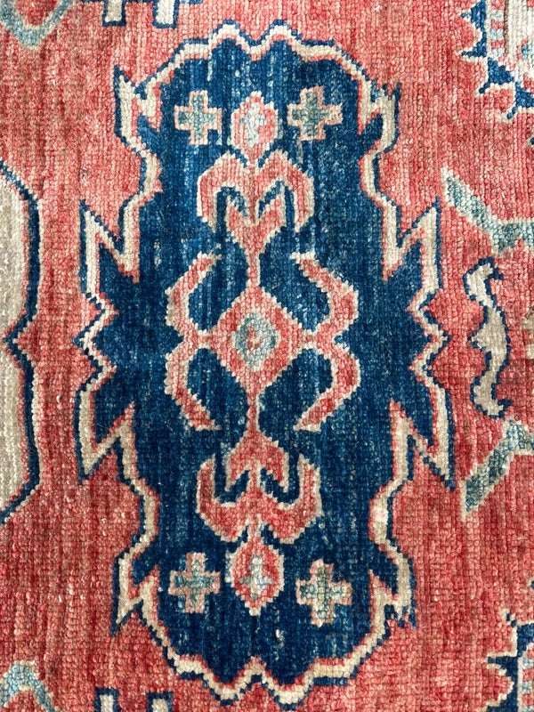 Hand Knotted Kazak Style Wool Rug 154x100cm Small Tribal Carpet — photograph 5
