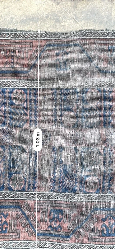 Very Old Afghan Ersari Hand Knotted Wool Rug 170 × 103 cm | Tribal Oriental Carpet — photograph 8