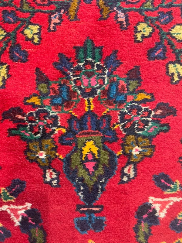 Vintage Persian Hand-Knotted Wool Runner Rug 301 x 83 cm — photograph 9