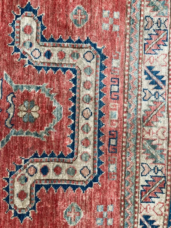 Hand Knotted Kazak Style Wool Rug 154x100cm Small Tribal Carpet — photograph 18