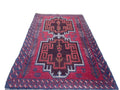 Vintage Hand-Knotted Afghan Baluch Rug 85 × 128 cm | Tribal Wool Carpet | Geometric Design — photograph 1