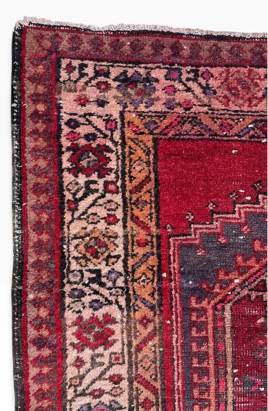Vintage Persian Hand Knotted Wool Runner Rug 305x102cm Tribal — photograph 5