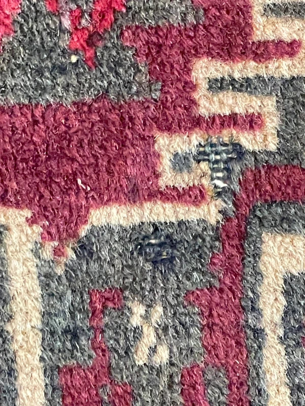 Vintage Hand Knotted Tribal Rug 162 x 99 cm Dark Afghan Baluch Style — photograph 18