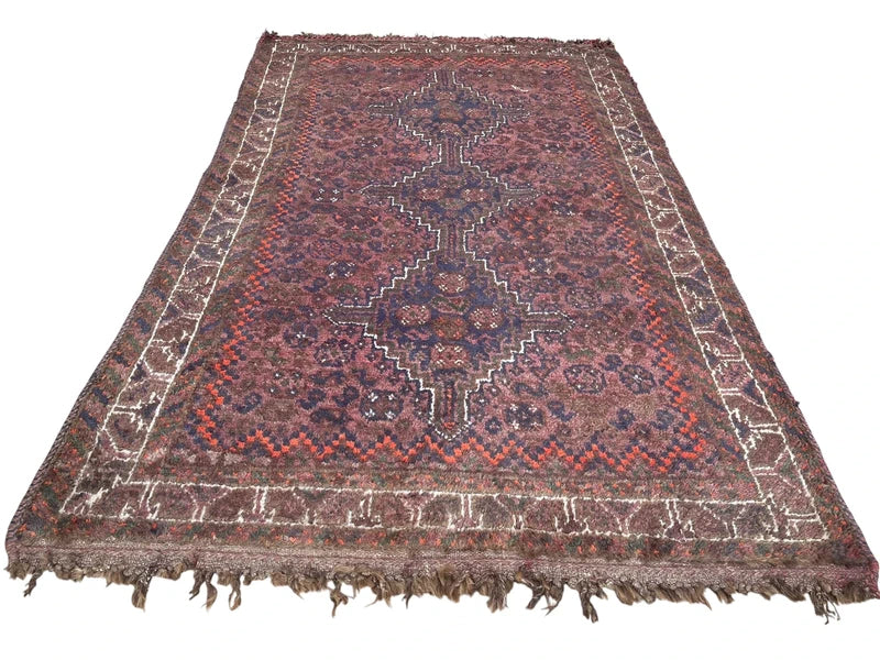 Vintage Hand Knotted Persian Hamadan Rug 178 × 108 cm | Iranian Tribal Wool Carpet | Made in Iran — photograph 3