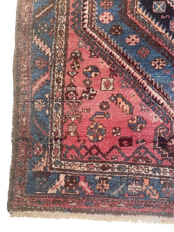 Authentic Hand Knotted Persian Hamadan Rug 125 × 195 cm | Vintage Wool Carpet — photograph 7