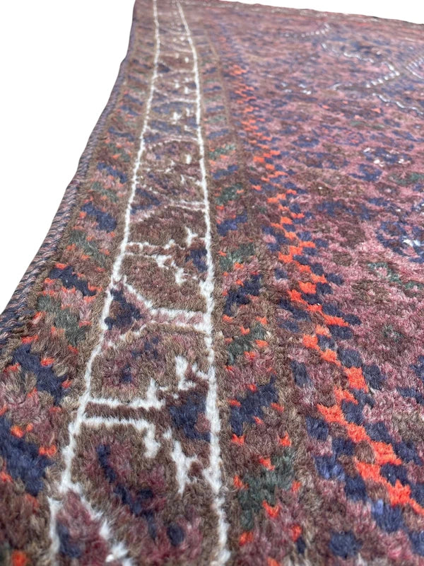 Vintage Hand Knotted Persian Hamadan Rug 178 × 108 cm | Iranian Tribal Wool Carpet | Made in Iran — photograph 7