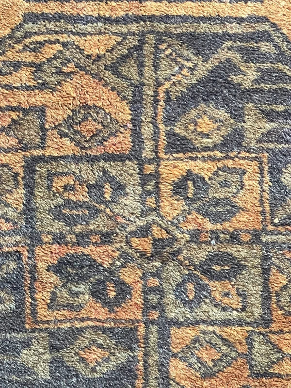 Handmade Bokhara Rug 159x108cm Gold Black Wool Small Carpet — photograph 9