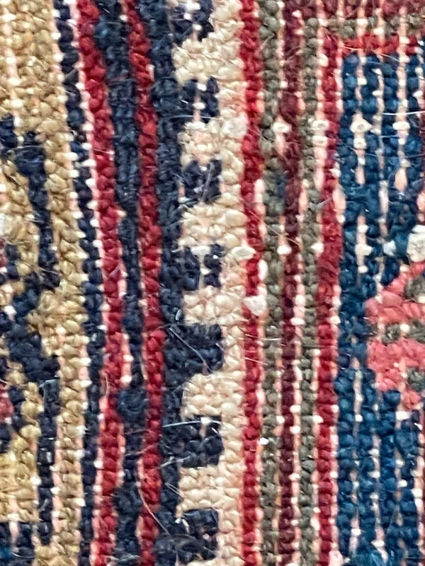 Vintage hand knotted wool tribal rug 227 x 150 cm Kazak Caucasian style — photograph 17