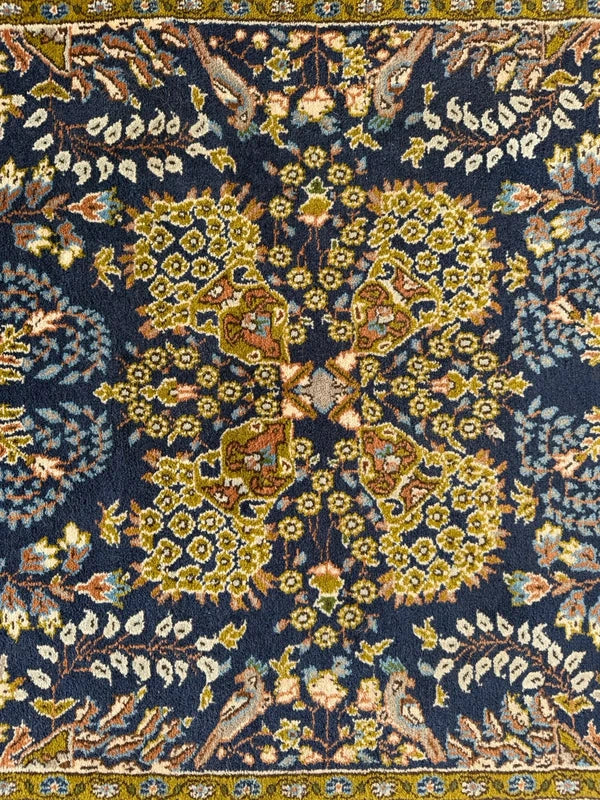 Persian Hand Knotted Wool Rug 164x105cm Vintage Oriental Floral Bird Carpet — photograph 2