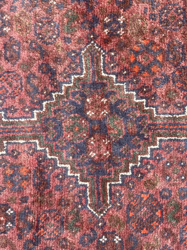 Vintage Hand Knotted Persian Hamadan Rug 178 × 108 cm | Iranian Tribal Wool Carpet | Made in Iran — photograph 2