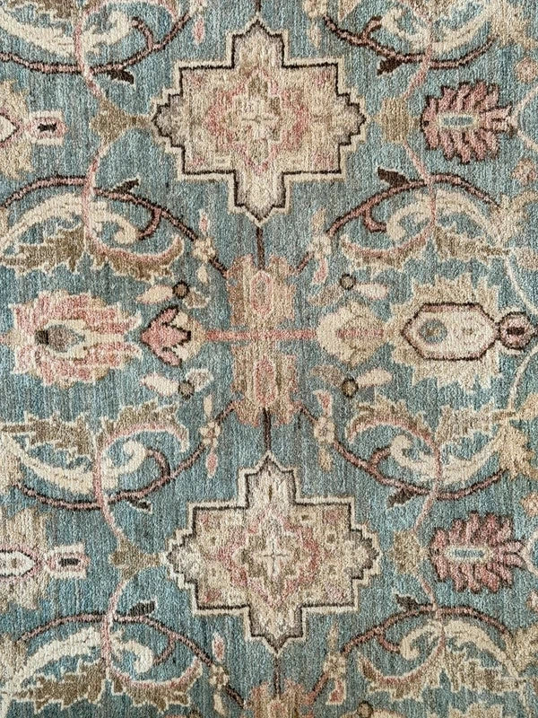 Large Hand Knotted Wool Rug 241x151cm Muted Ziegler Chobi Style — photograph 5