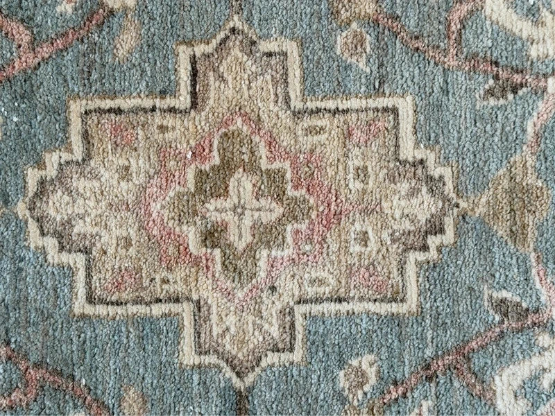 Large Hand Knotted Wool Rug 241x151cm Muted Ziegler Chobi Style — photograph 3
