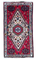 Small Hand Knotted Persian Tribal Rug 132x75cm Wool Qashqai Style — photograph 1