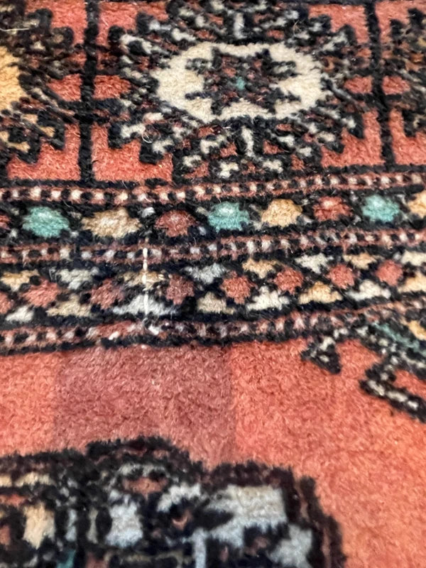 Vintage Pakistani Bokhara Hand Knotted Kayam wool Rug 156x94cm — photograph 9