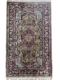 Small Hand Knotted Wool Rug 129x79cm Vintage Persian Style Accent Rug — photograph 1