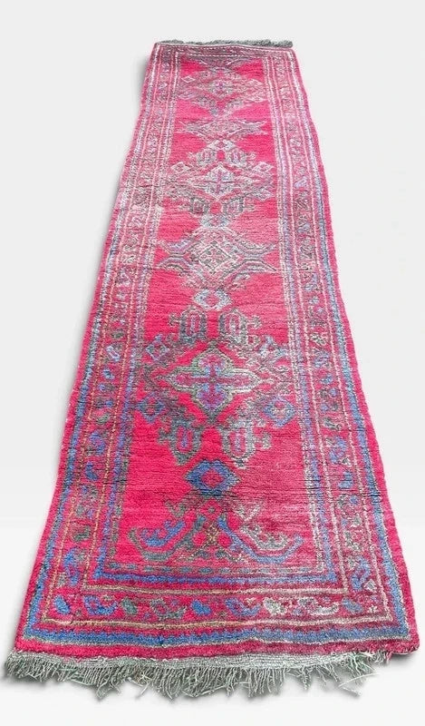 Vintage Eastern Anatolian Turkish Hand-Knotted Wool Runner Rug 351 x 91 cm — photograph 5