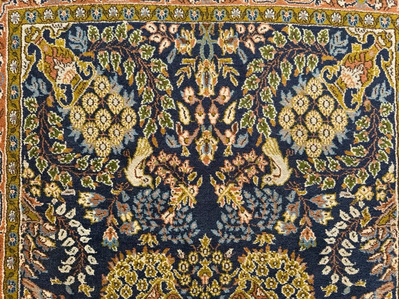 Persian Hand Knotted Wool Rug 164x105cm Vintage Oriental Floral Bird Carpet — photograph 15