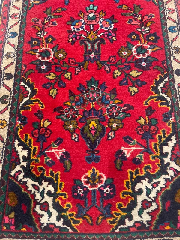 Vintage Persian Hand-Knotted Wool Runner Rug 301 x 83 cm — photograph 7