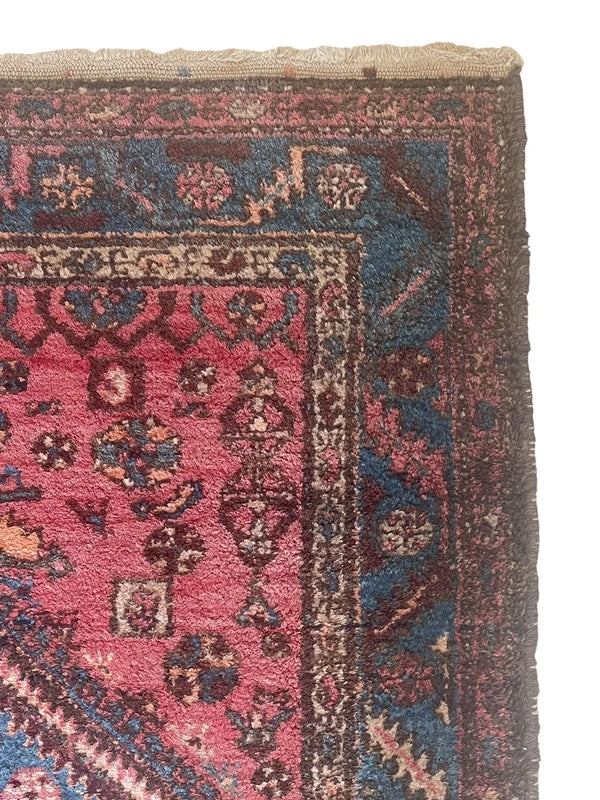 Authentic Hand Knotted Persian Hamadan Rug 125 × 195 cm | Vintage Wool Carpet — photograph 9