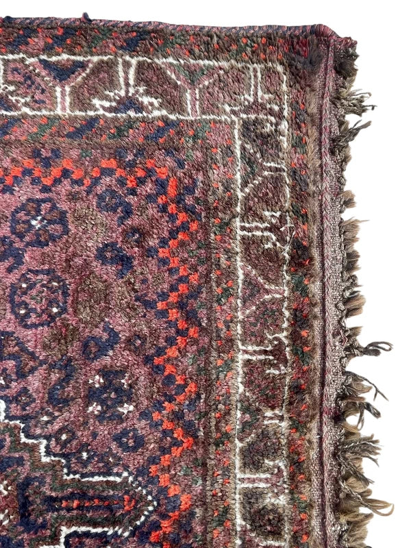 Vintage Hand Knotted Persian Hamadan Rug 178 × 108 cm | Iranian Tribal Wool Carpet | Made in Iran — photograph 5