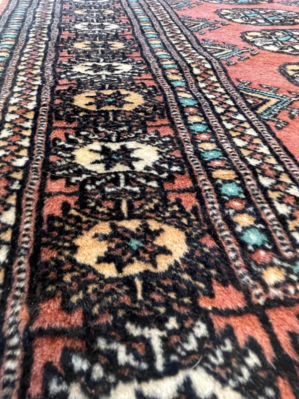 Vintage Pakistani Bokhara Hand Knotted Kayam wool Rug 156x94cm — photograph 10