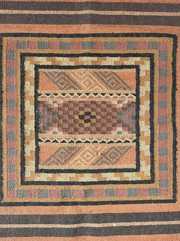 Pair of Handmade Flatweave Tribal Mats Rugs 132 x 78 cm & 125 x 75 cm — photograph 5