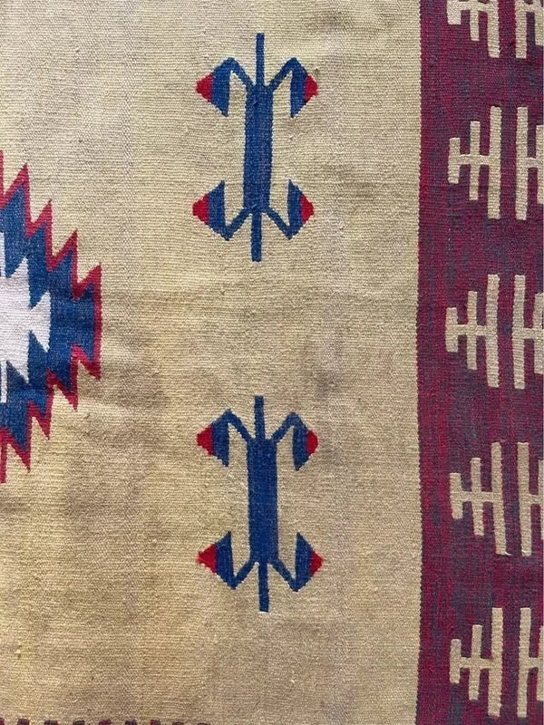 Large Handmade Tribal Kilim Rug 305 x 210 cm Reversible Flatweave Wool Carpet — photograph 4